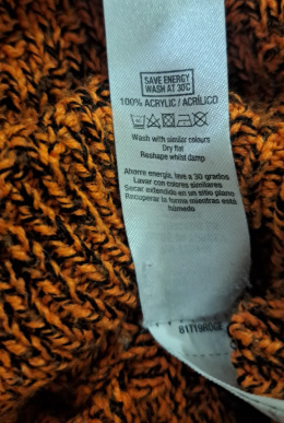 Pomarańczowy sweter męski TOPMAN S