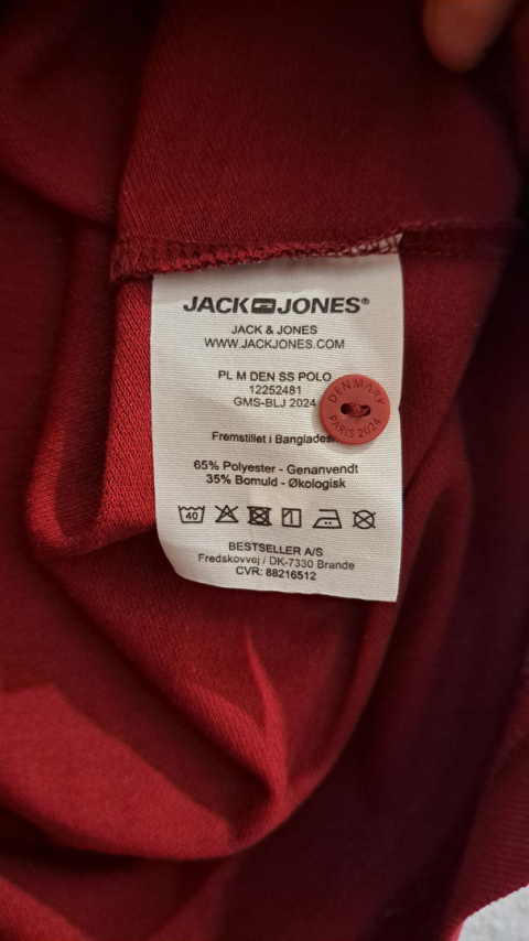 Bordowe polo Jack & Jones S Bordowe polo Jack & Jones S