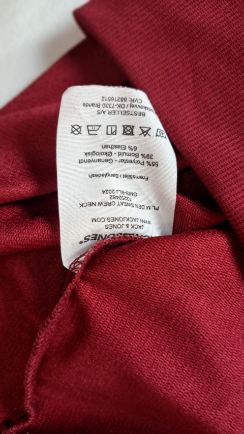 Bordowa bluza Jack & Jones S Bordowa bluza Jack & Jones S