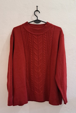 Czerwony sweter damski 50