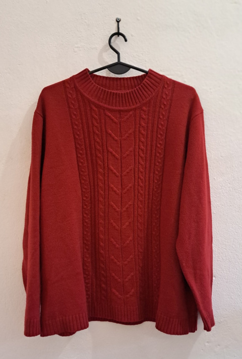 Czerwony sweter damski 50 Czerwony sweter damski 50