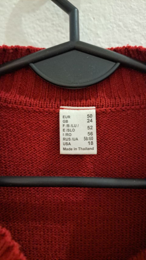 Czerwony sweter damski 50 Czerwony sweter damski 50