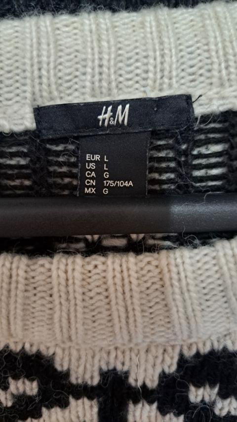 Świąteczny sweter H&M L Świąteczny sweter H&M L