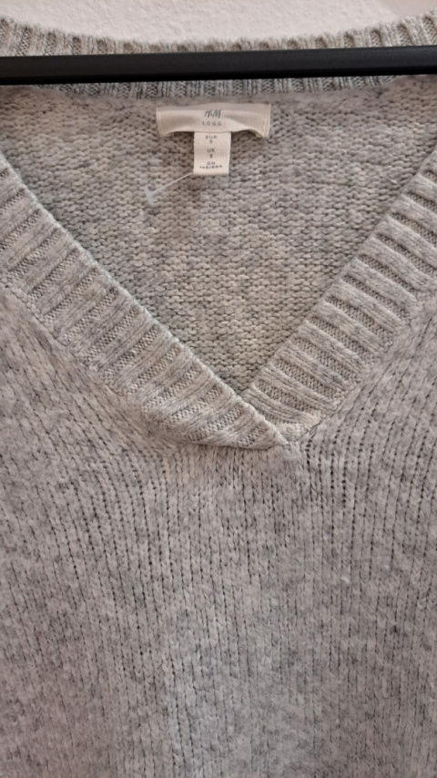 Szary sweter z wełną H&M S Szary sweter z wełną H&M S